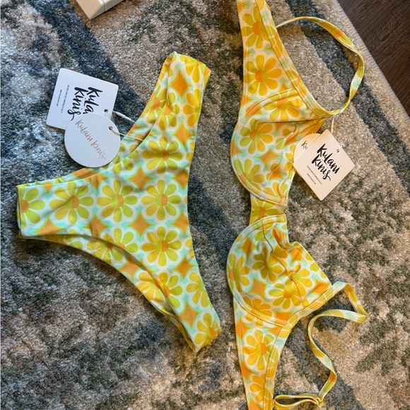 Kulani Kinis Yellow Floral Bikini - Picture 2 of 2